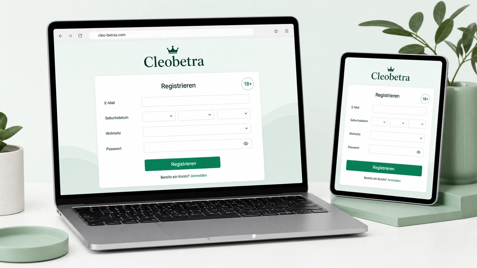 Registrierung vor dem Login