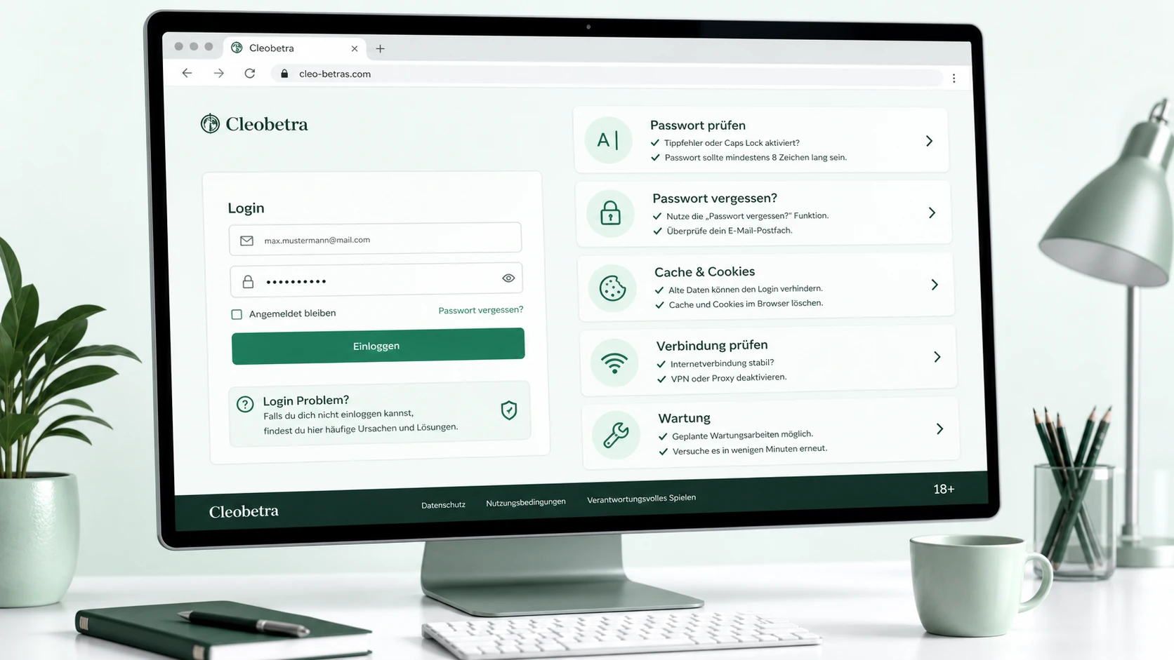 Häufige Login Probleme