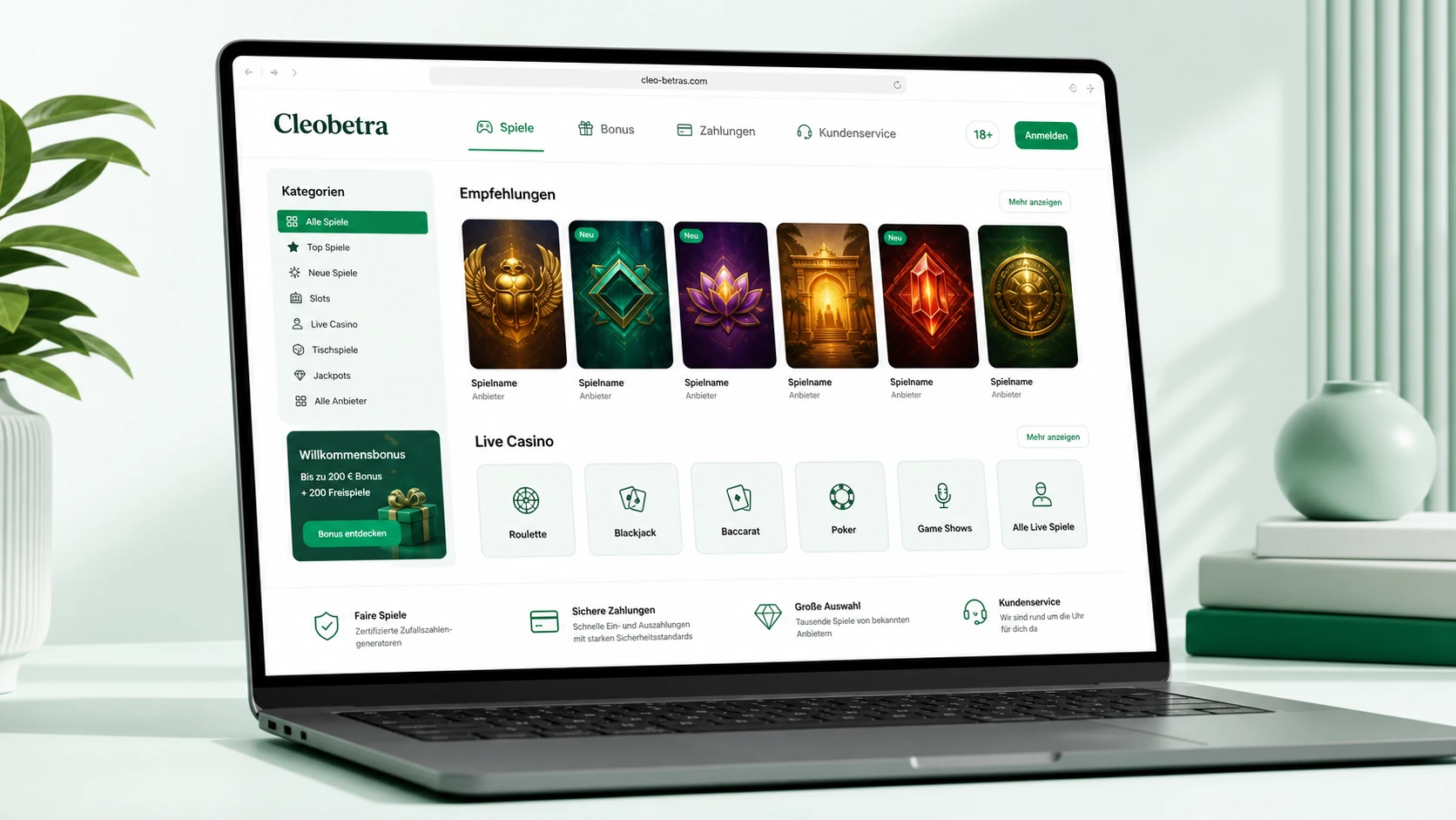 Cleobetra Casino – moderne Unterhaltung an einem Ort